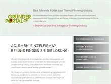 Tablet Screenshot of gruenderportal.ch